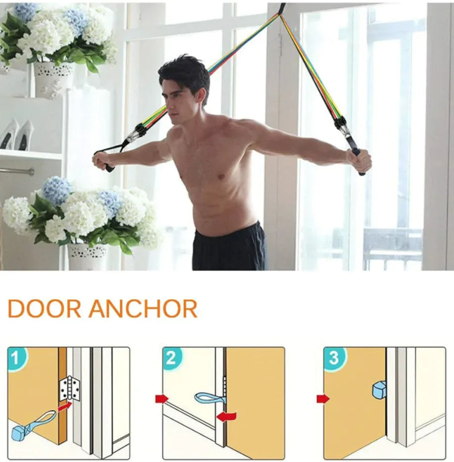 Fitza 12-Piece Resistance Band Set – Full Body Workout Kit