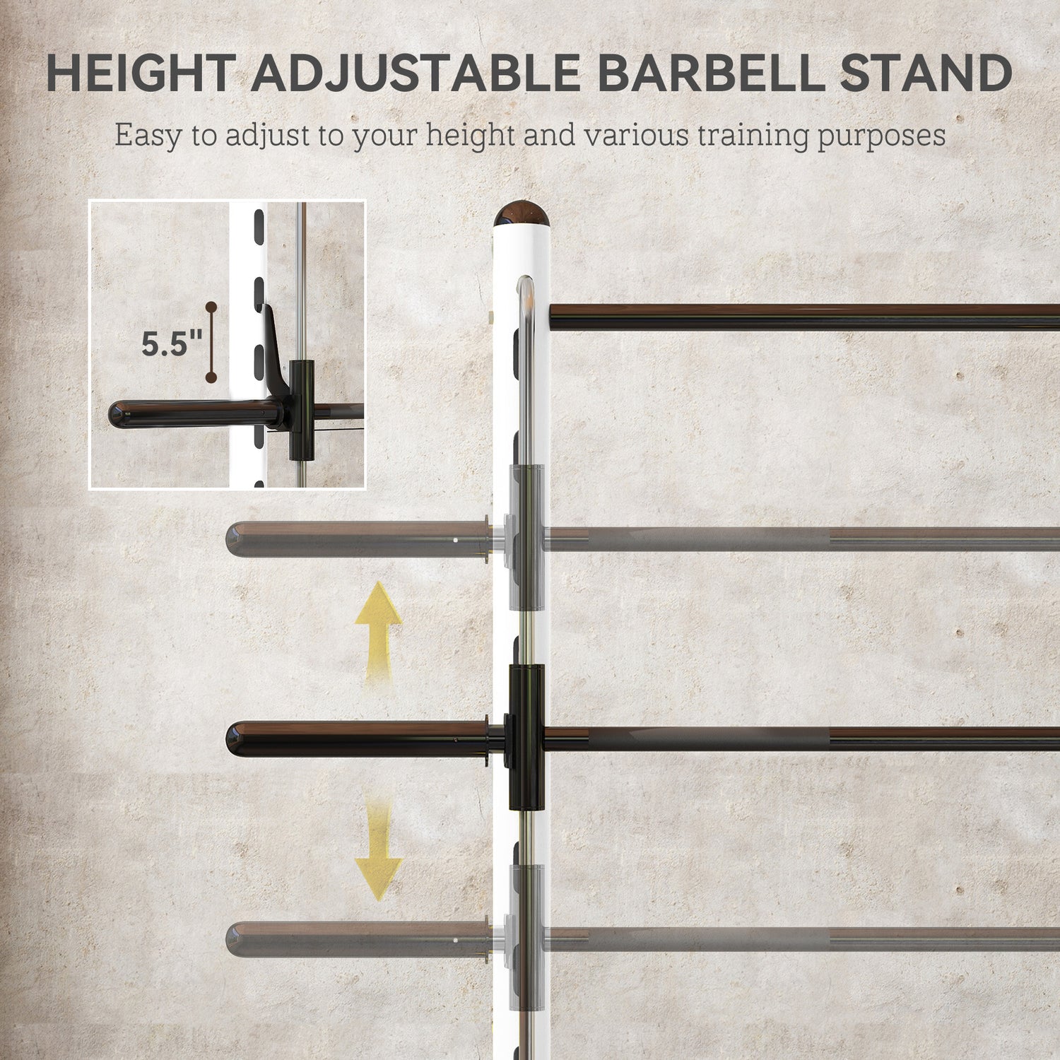 White Multi-Function Squat Rack with Pull-Up Bar & Adjustable Bench Press – Half Rack for Weight Lifting