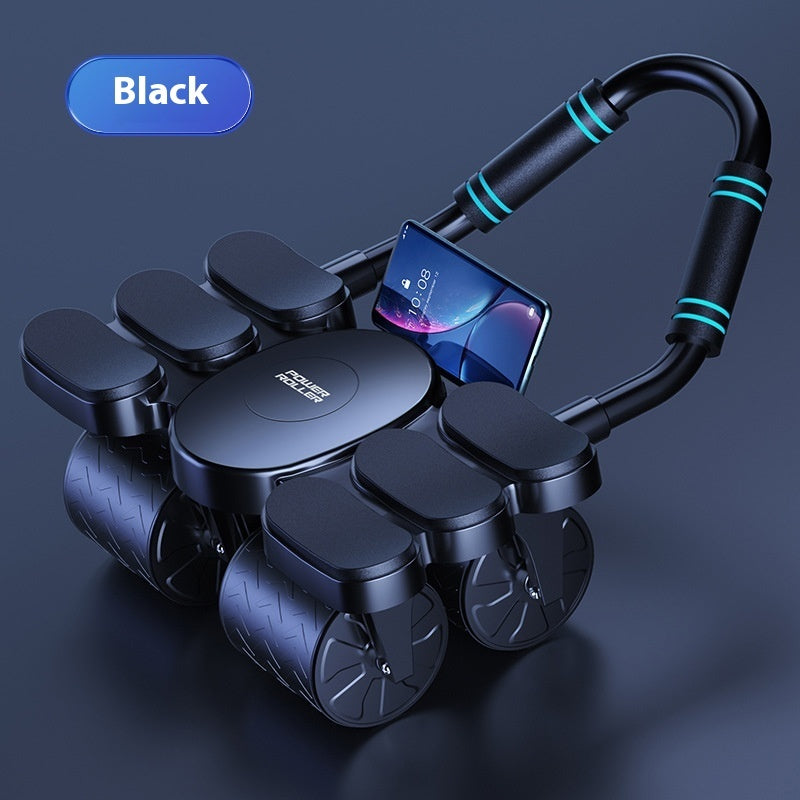 Four-wheel Abdominal Wheel Automatic Rebound Abdominal Muscle Training Firm Abs Thin Belly AB Roller Sports Fitness Equipment