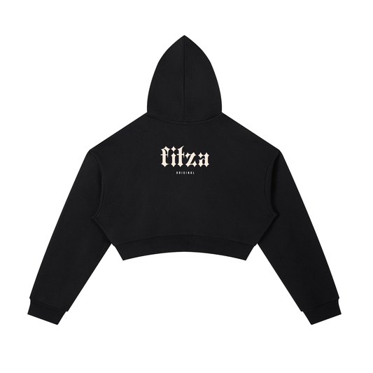 Cropped Zip-Up Hoodie