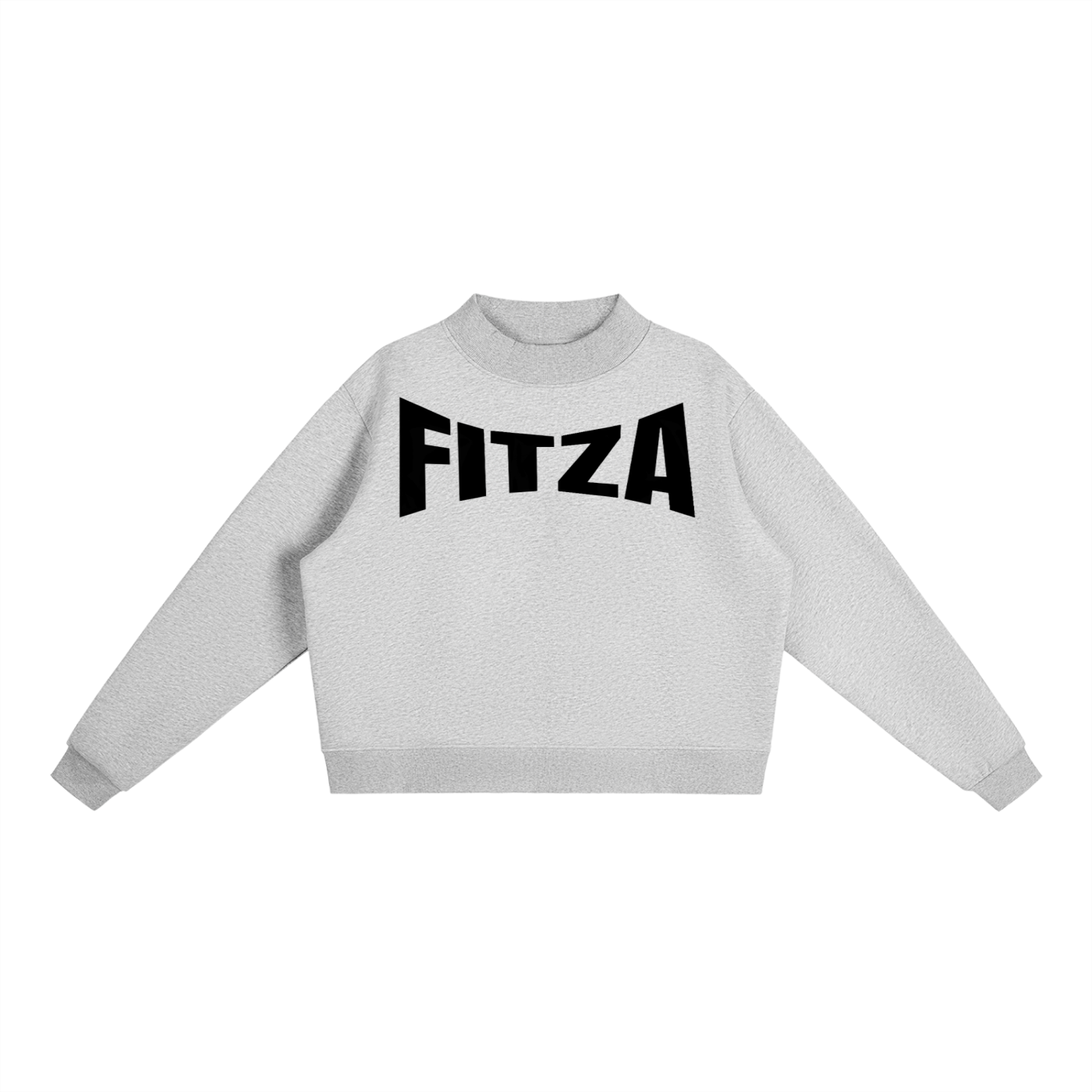 Essential Fleece Mock-Neck Crew Sweatshirt