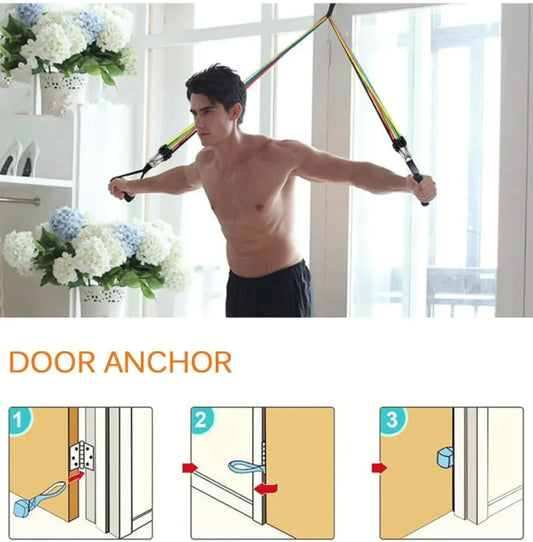 Fitza 12-Piece Resistance Band Set – Full Body Workout Kit