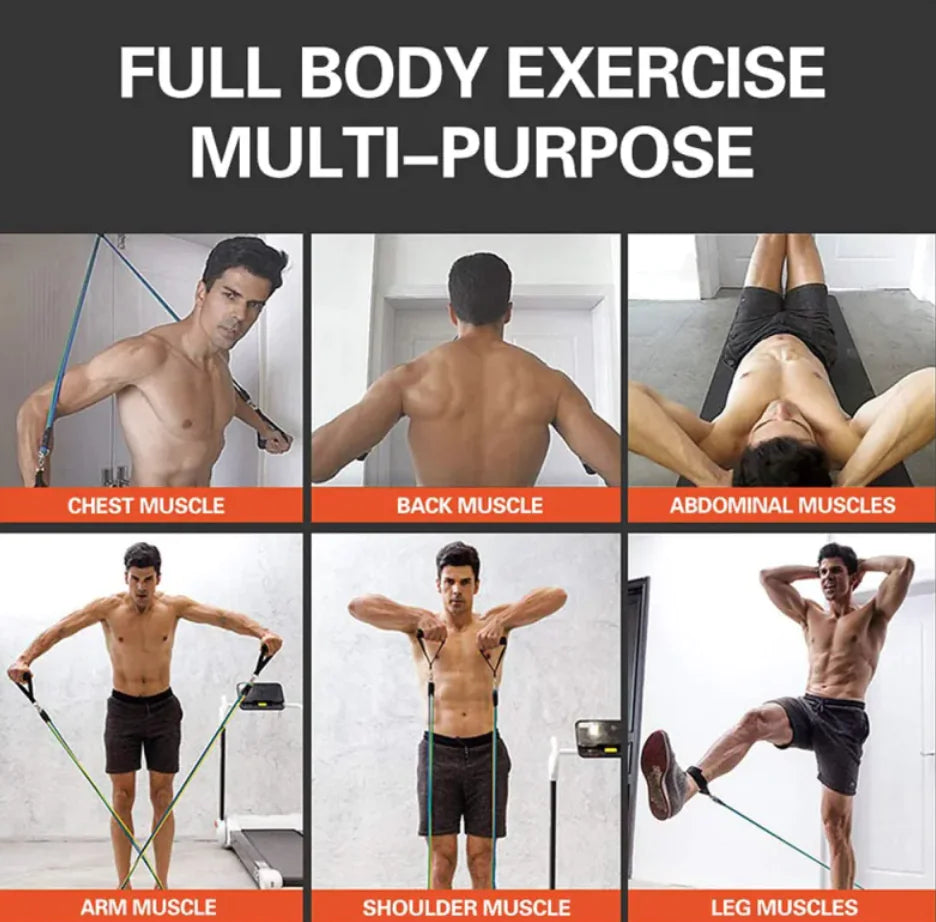 Fitza 12-Piece Resistance Band Set – Full Body Workout Kit