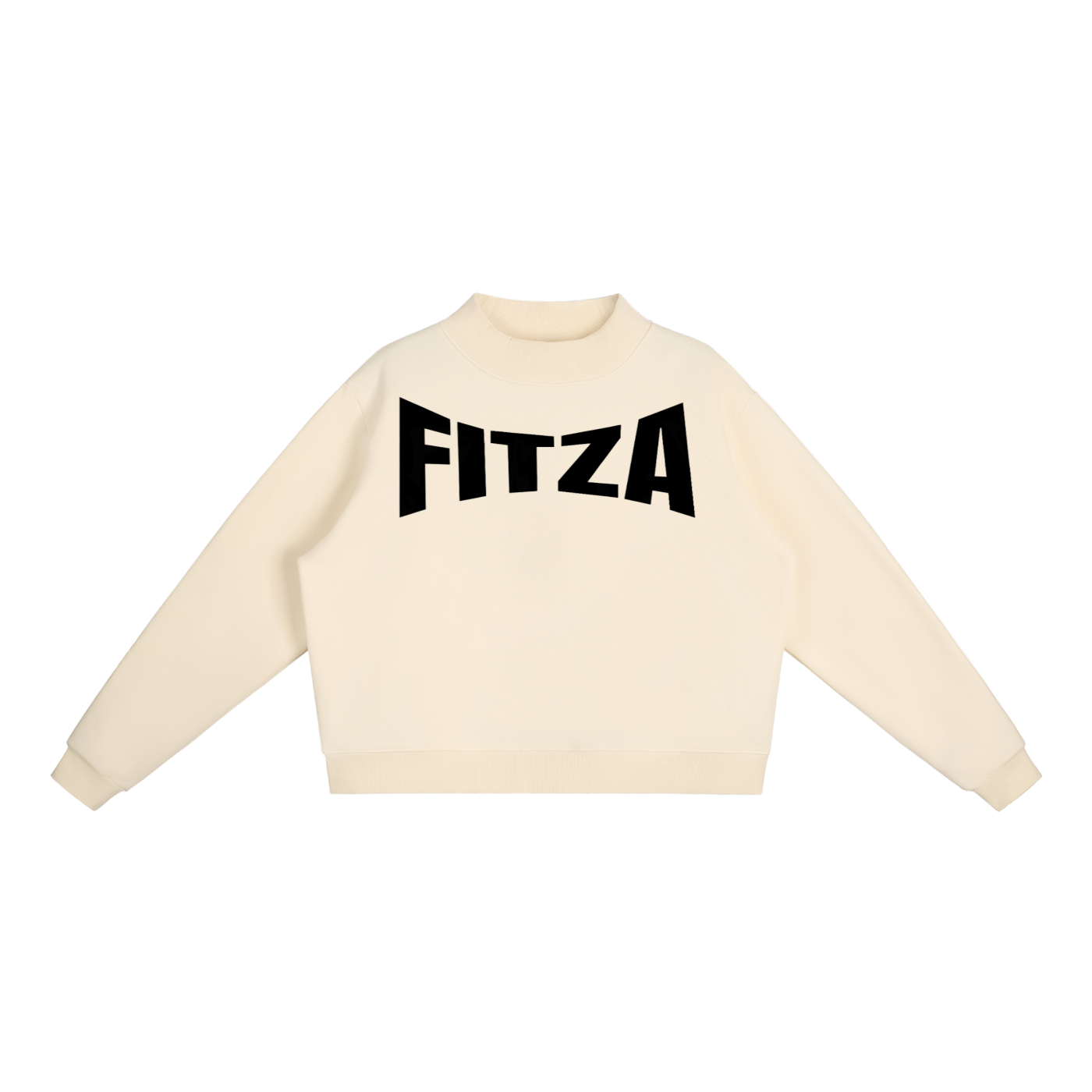 Essential Fleece Mock-Neck Crew Sweatshirt